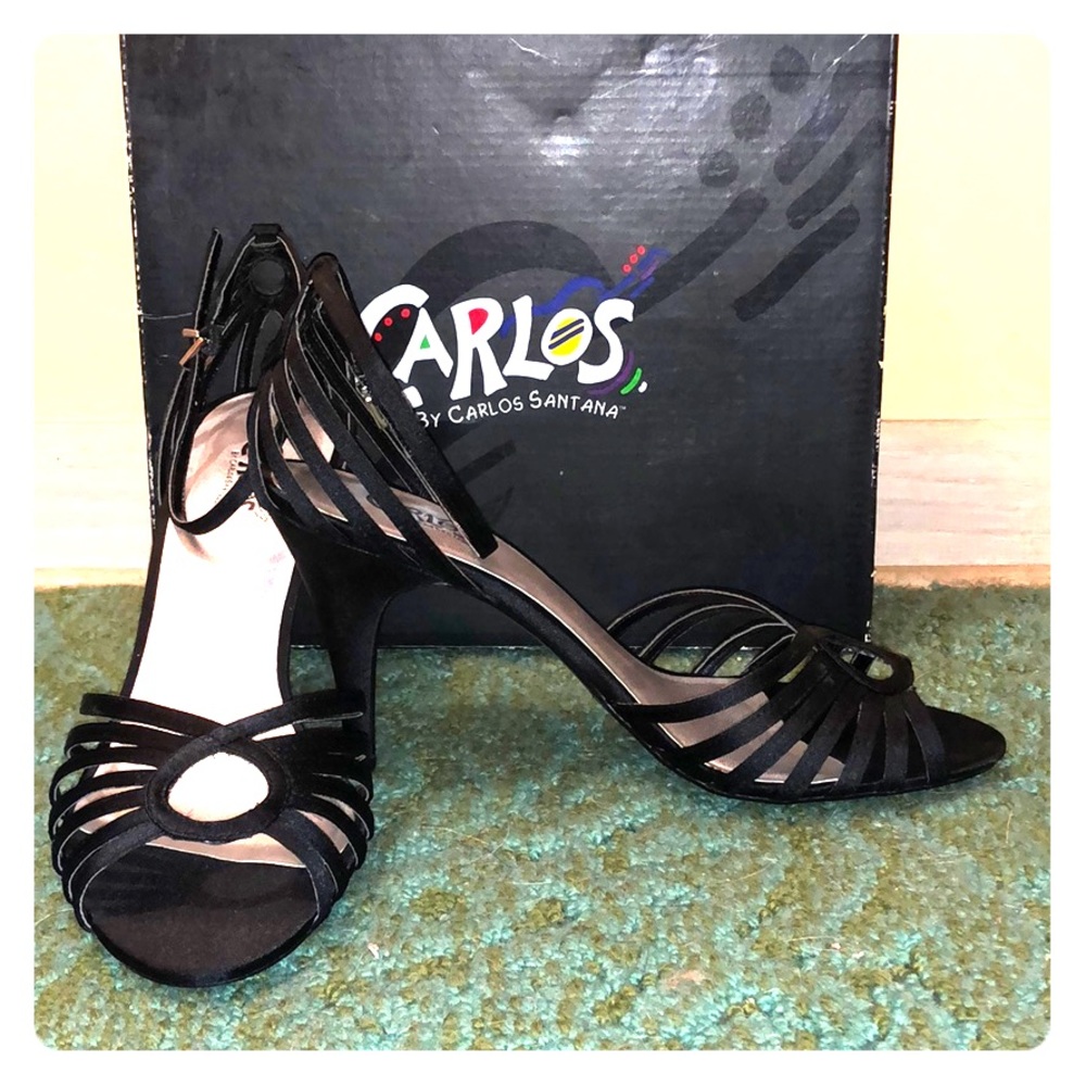Carlos Santana Tremble Black strappy heels